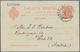 Spanien - Ganzsachen: 1909. Postcard 10c Red-orange Alfonso XIII Cadete Showing The Variation: "UNIV - 1850-1931