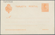 Spanien - Ganzsachen: 1910. Lot Of 2 Reply Cards Alfonso XIII Medallón: One Card 20c+20c Orange And - 1850-1931