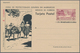 Spanien - Ganzsachen: 1944. Picture Postcard 20c Lilac Murallas De Tetuán (+5c Black Pro Mutilado De - 1850-1931