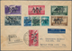 Triest - Zone A: 1947, 25 Cmi, 1 L, 15 L And 100 L Definitives, 1 L, 5 L, 10 L And 25 L Airmail Stam - Marcofilie