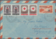 Triest - Zone B - Ganzsachen: 1951, 28 Din On 5 Din Red On Blue Airmail Envelope With Additional Fra - Marcofilie