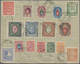 Ukraine: 1919, Letter With 16 Different Stamps On Reverse, Mostly Overprint Items, Envelope With Tea - Ukraine