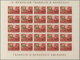 Delcampe - Ungarn: 1947, President Roosevelt Normal Set Of Four In Complete IMPERFORATE Sheets With 25 Stamps E - Andere & Zonder Classificatie