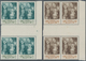 Vatikan: 1943, "BISCHOFSWEIHE”, 4 Werte Im Viererblock Mit ZWISCHENSTEG In Der Mitte (dort Ungefalte - Unused Stamps
