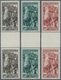 Vatikan: 1950, 100 Jahre Palatingarde, Drei Tadellose Zwischenstegpaare Postfrisch, Sehr Selten Und - Unused Stamps