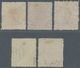 China: 1878/83, Large Dragon 3 Ca. (3, One Part Scissor Cut) Resp. 5 Ca. (2) All Used By Blue Or Bla - 1912-1949 République
