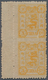 China: 1894, Dowager 3 Ca. Orange Yellow, A Vertical Pair With Interpanneau At Left, Variety: Imperf - 1912-1949 República