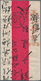 China: 1898, Coiling Dragon 2 C. Red Tied Bisected Bilingual "CANTON 2 JUL 00" To Reverse Of Redband - 1912-1949 Republic