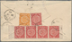 China: 1898, Coiling Dragon 1 C., 2 C. (5 Inc. Horizontal Interpanneau Strip-4), 4 C., 5 C. Rose Tie - 1912-1949 República