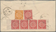 China: 1898, Coiling Dragon 1 C., 2 C. (5 Inc. Horizontal Interpanneau Strip-4), 4 C., 5 C. Rose Tie - 1912-1949 Republic
