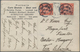 China: 1902, Coiling Dragon 2 C. Carmine (2) Tied Lunar Dater "Shantung Tsinan -.12.22" Via "TSINAN - 1912-1949 Republic