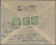 China: 1902, Coiling Dragons 10 C. Green (3, Inc. Pair) Tied "TIENTSIN 22 JUN 03" To Reverse Of Regi - 1912-1949 Republic