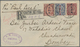 China: 1912, Waterlow Ovpt. 4 C., 7 C. And 10 C. Ultra Tied Bisected Bilingual "SHAMEEN 6 OCT 13" To - 1912-1949 Republic