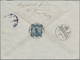China: 1914, 2x 10 C Blue In Front And On Backside On Registered Letter From AMOY Via Shanghai To De - 1912-1949 Republik
