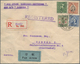 China: 1932/35, Two Air Mail Covers By KLM To Europe: SYS 5 C. (3), 15 C., 25 C. (3) As $1.05 Frank - 1912-1949 República