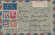 China: 1947/48, Air Mail Covers (4) To Switzerland (3) Or USA, Including 1947 Postal Service Set (5, - 1912-1949 Republik