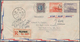 Delcampe - China: 1948/49, Four Covers With Mostly Gold Yuan Surcharges To Germany (2) Or USA (2), Inc. Registr - 1912-1949 République