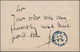 China - Shanghai: 1885, Stationery Card Dragon 20 Cash Bluish Grey Canc. Vermillion "SHANGHAI LOCAL - Other & Unclassified