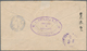 China - Shanghai: 1895, Stationery Envelope 1 C. Brown Canc. Faint Blue With Clear Strike On Reverse - Other & Unclassified