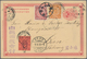 China - Ganzsachen: 1898, Card CIP 1 C. Uprated Coiling Dragon 1 C., 2 C. Tied Lunar Dater "Kwangtun - Postales