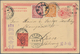 China - Ganzsachen: 1898, Card CIP 1 C. Uprated Coiling Dragon 1 C., 2 C. Tied Lunar Dater "Kwangtun - Postcards