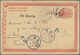 China - Ganzsachen: 1897/98, Two Stationery Cards And One Ppc With Uprates Removed Inc. Lunar Dater - Postales