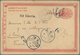 China - Ganzsachen: 1897/98, Two Stationery Cards And One Ppc With Uprates Removed Inc. Lunar Dater - Postcards