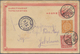 China - Ganzsachen: 1898, Card CIP 1 C. Uprated Coiling Dragon 1 C., 2 C. Canc. "SHANGHAI 10 APR 03" - Cartes Postales