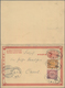 China - Ganzsachen: 1898, Double Card CIP 1 C. Uprated Coiling Dragon 1 C., 2 C. Tied Oval Bilingual - Postales