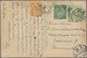 China - Ganzsachen: 1908, Card Square Dragon 1 C. (2) Uprated Coiling Dragons With Paitings On Rever - Postales