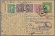 China - Ganzsachen: 1940, Chinese Postal Stationery Card 2 1/2 C Green Upgraded With SG 398, 5c Gree - Postales