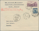 China - Flugpost: 1933, FFC Canton-Shanghai: Great Wall Airmail 45 C. And Junk 10 C. Tied Commemorat - Other & Unclassified