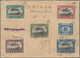 China - Flugpost: 1929, FFC Shanghai-Nanking, Biplane Complete Set And State Burial 10 C. Each Tied - Other & Unclassified