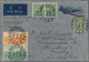 China - Flugpost: 1937, FFC Eurasia Kunming To Hong Kong: Great Wall Airmails 15 C., 25 C. And SYS 2 - Other & Unclassified