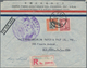 China - Flugpost: 1947, FFC CNAC To USA W. Large Violet "CHINA-USA DIRECT AIR MAIL SHANGHAI 6.10.47" - Otros & Sin Clasificación