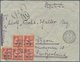 China - Fremde Postanstalten / Foreign Offices: France, 1907/12, 4 C./10 C., A Block Of Five Tied "T - Other & Unclassified