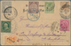 China - Besonderheiten: 1901, Coiling Dragon 1/2 C. Tied Blue "TIENTSIN 7 JAN 01" To Card As Seven-c - Otros & Sin Clasificación