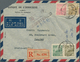 China - Volksrepublik: 1950/53, Five Air Mail Covers With Tien An Men Issues Inc. Four Registered To - Cartas & Documentos