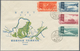 China - Volksrepublik: 1957/58, 5 FDCs Bearing Michel 349/68 (C44, S19, S20, C45, S21), Tied By Firs - Covers & Documents