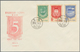 Delcampe - China - Volksrepublik: 1957/58, 5 FDCs Bearing Michel 349/68 (C44, S19, S20, C45, S21), Tied By Firs - Covers & Documents