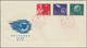 Delcampe - China - Volksrepublik: 1958, 5 FDCs, Bearing Michel 398/409 (C54, C55, C56, S25, S26), Tied By First - Cartas & Documentos
