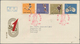 Delcampe - China - Volksrepublik: 1959, Set Of 4 FDCs Addressed To Hamburg, Germany, Bearing The Full Set Of Th - Lettres & Documents