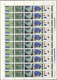 China - Volksrepublik: 1980, Scenes From Gu Dong (T51), 30 Complete Stripes Of 5 On 3 Full Sheets, A - Lettres & Documents