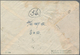 China - Volksrepublik - Ganzsachen: 1956, Envelope 8 F. Green (2), Imprint 1-1956 Uprated 8 F. Vermi - Cartes Postales