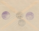 Nederlands Indië - 1936 - 5 Zegels Op 1e Vlucht Van Soerabaja Naar Balikpapan En Terug - Speciale Envelop - Nederlands-Indië