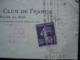 Touring Club De France Perforé Semeuse Violet 35 Centimes Sur Haut De Lettre De 1926 (lettre Incomplète Voir Photo) - Other & Unclassified