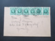 GB George MeF Mit 5 Marken 1935 Christmas Post Stempel Post Early For Christmas Nach Coburg Hotel Festungshof - Brieven En Documenten