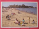 Visuel Très Peu Courant - Ile De Man - Peel - Happy Days On The Beach - Scans Recto Verso - Man (Eiland)