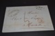 Lettre 1847 Cursive Nizza Cachet Rouge Sardaigne Antibes Pour Marseille - 1801-1848: Precursores XIX