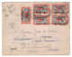 BLOC De 4 TIMBRES PANTHERE N° 63 +1 Sur LETTRE 1935 BANGUI OUBANGUI-CHARI Pr NIMES FRANCE De ROUSSEL CABINET GOUVERNEUR - Cartas & Documentos